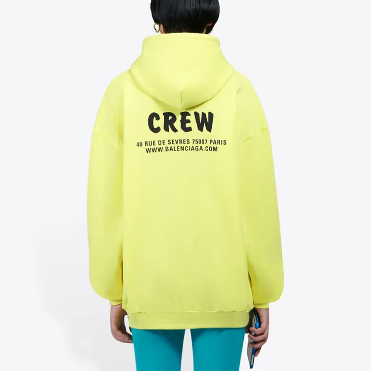 Balenciaga Crew Oversize Hoodie Yellow-3