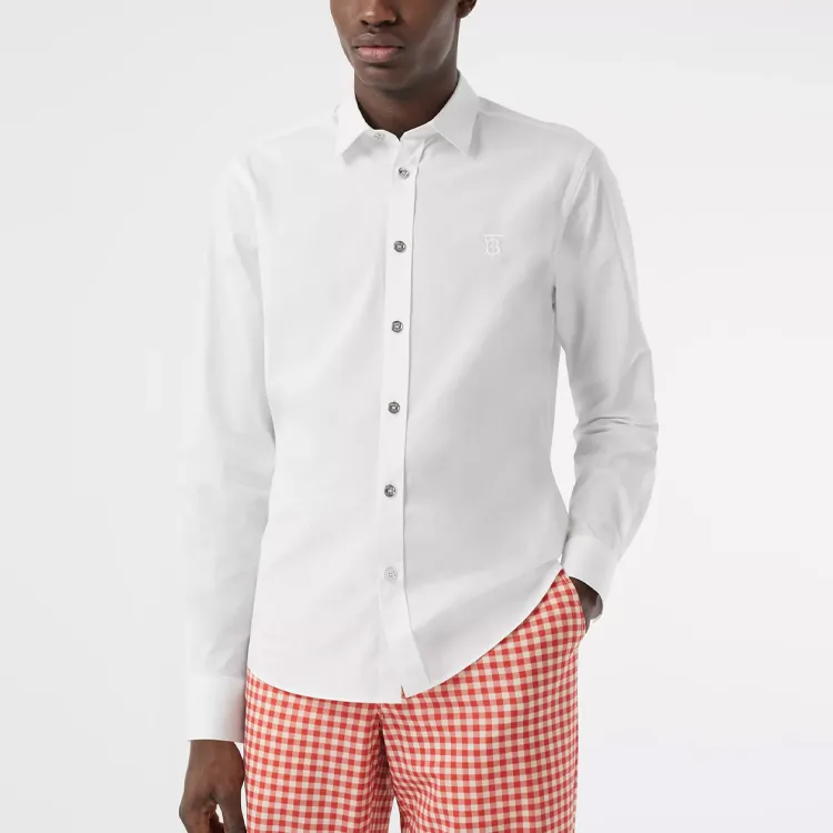 Burberry Shirts Men White-1