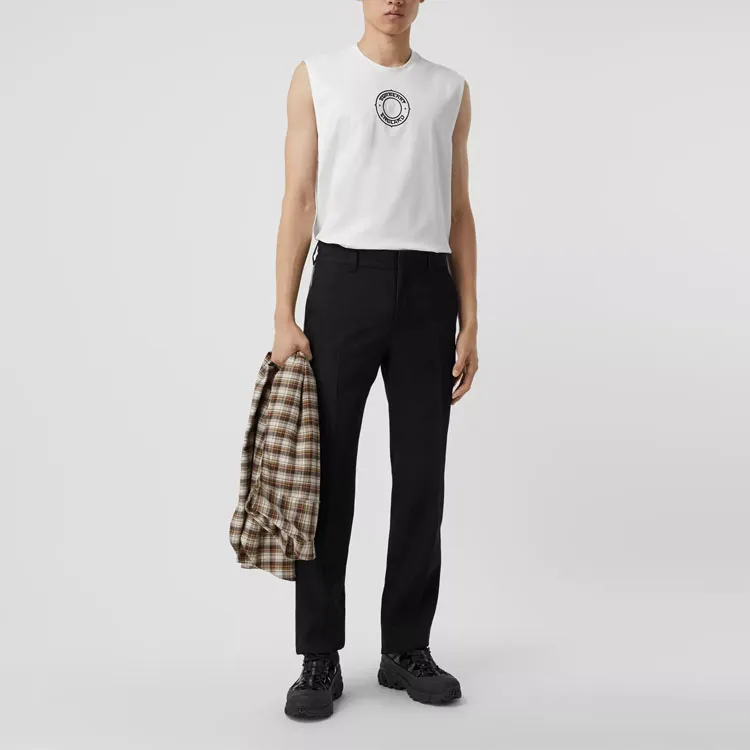 Burberry Tank Tops Men White-4