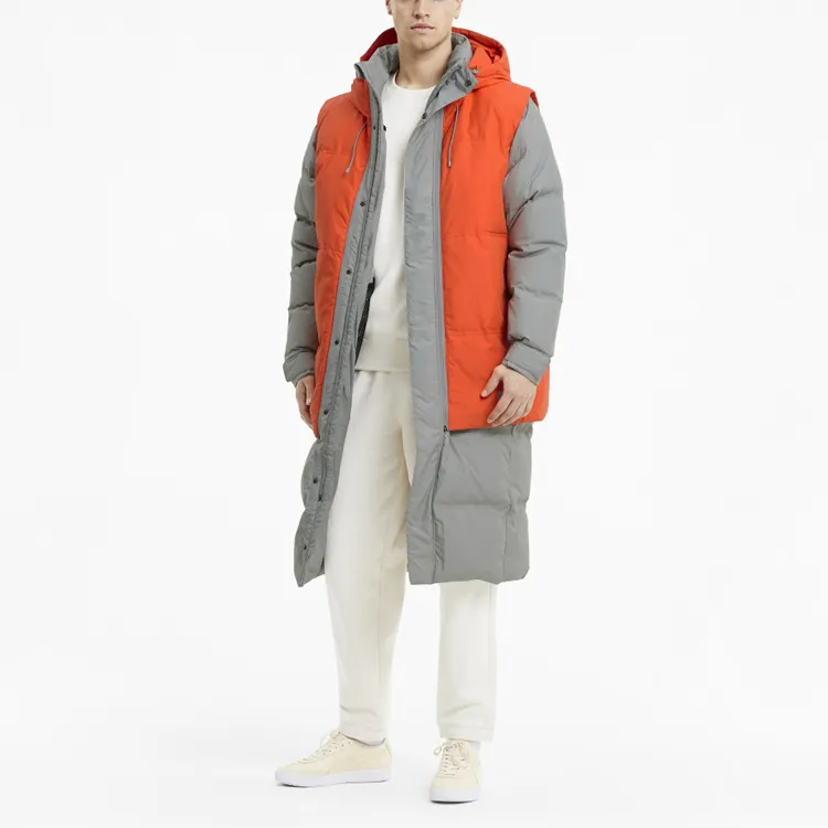 PUMA PADDED VEST Down Jackets Men Lime Gray-4