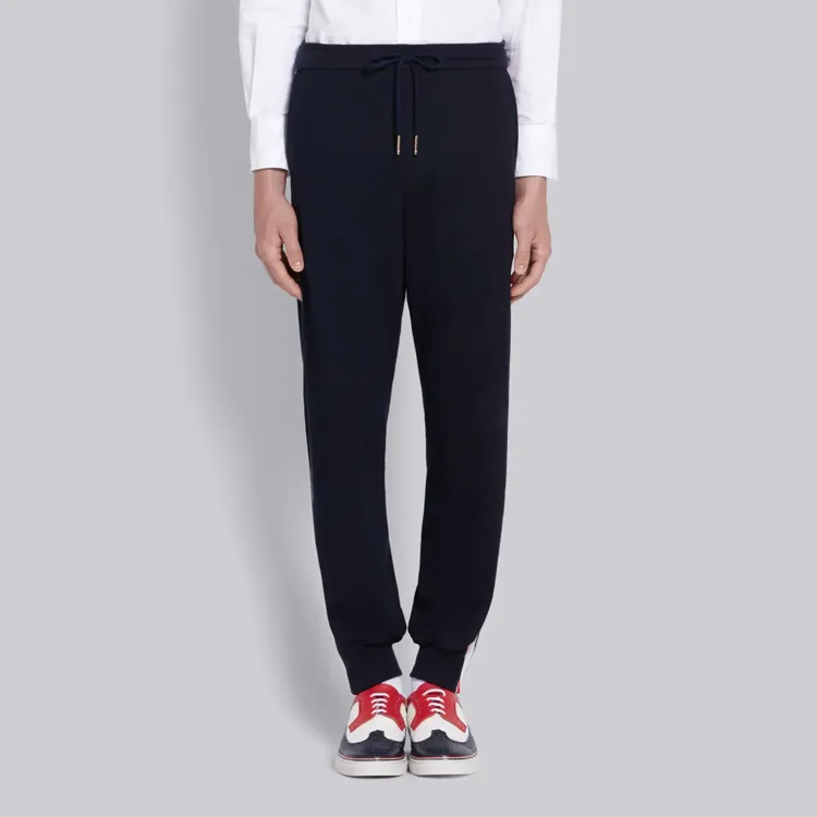 THOM BROWNE Knitted Sweatpants Men Navy-2