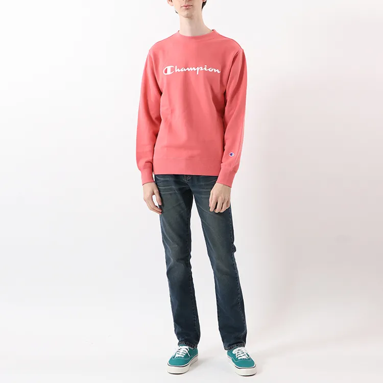 Champion Script Full Chest Logo Crewneck Sweatshirt-1
