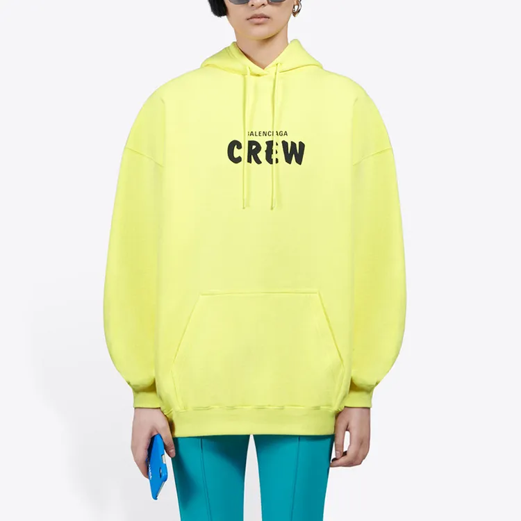 Balenciaga Crew Oversize Hoodie Yellow-2