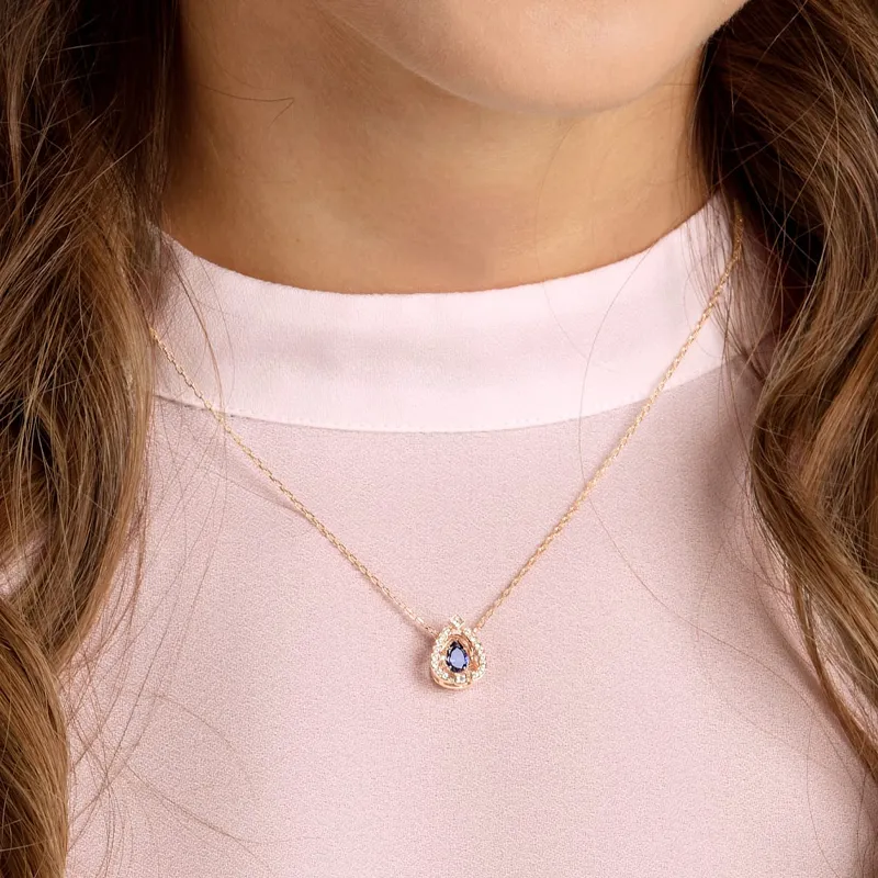 Swarovski Rose Gold Plated Necklaces Women's-4
