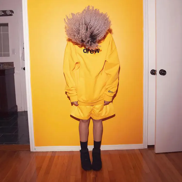Drew House Letter Logo Series Sweatshirts Unisex Yellow-4