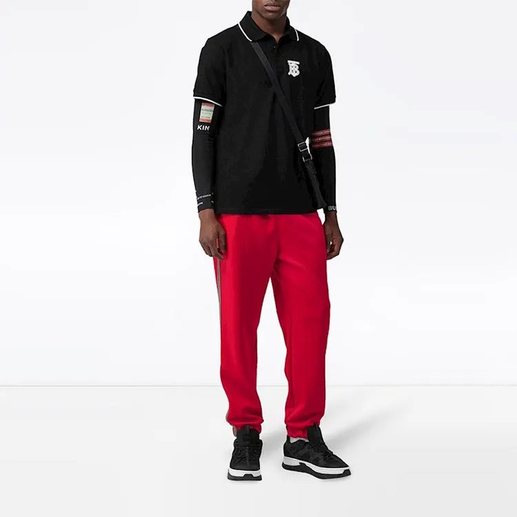 Burberry Polo Shirts Men Black-4