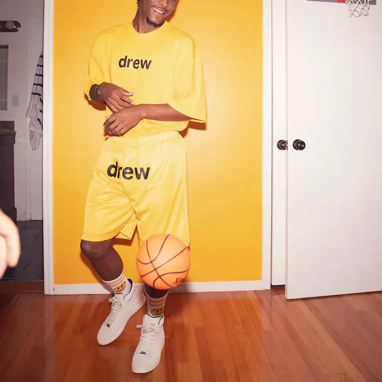 Drew House Letter Logo Series T Shirts Unisex Yellow-2