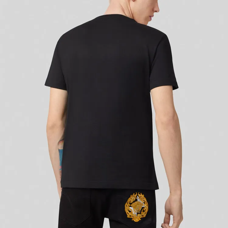VERSACE Embroidered Medusa Logo T Shirt-4