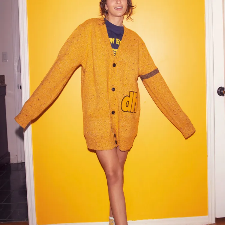 Drew House Letter Logo Series Knitwear Unisex Candy Yellow-4
