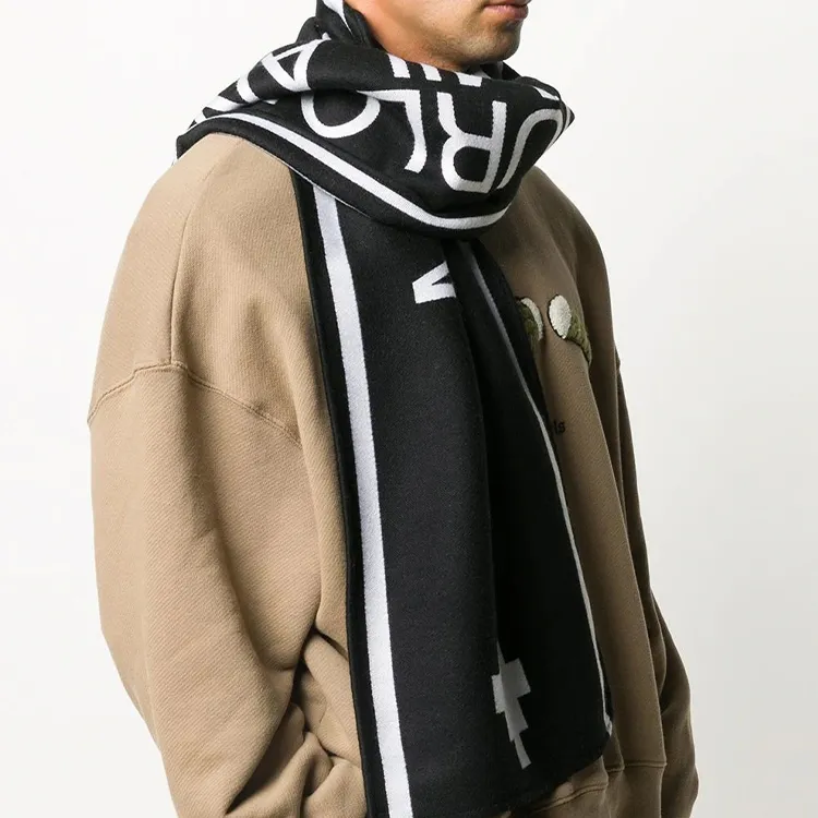 Marcelo Burlon Knit Scarves Unisex Black White-1