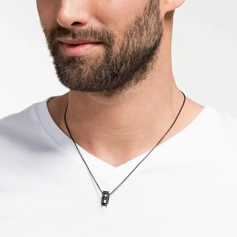 Buy Swarovski Mens Necklace Swarovski PVD Electroplated Necklaces