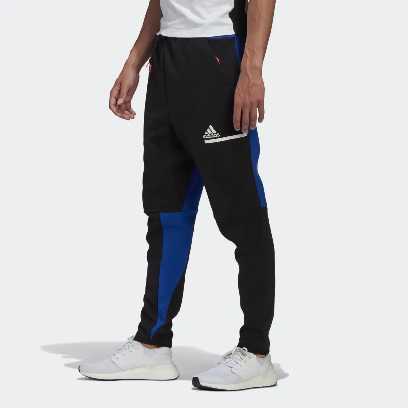 Adidas Knitted Sweatpants Men's Black Blue Multicolor-2