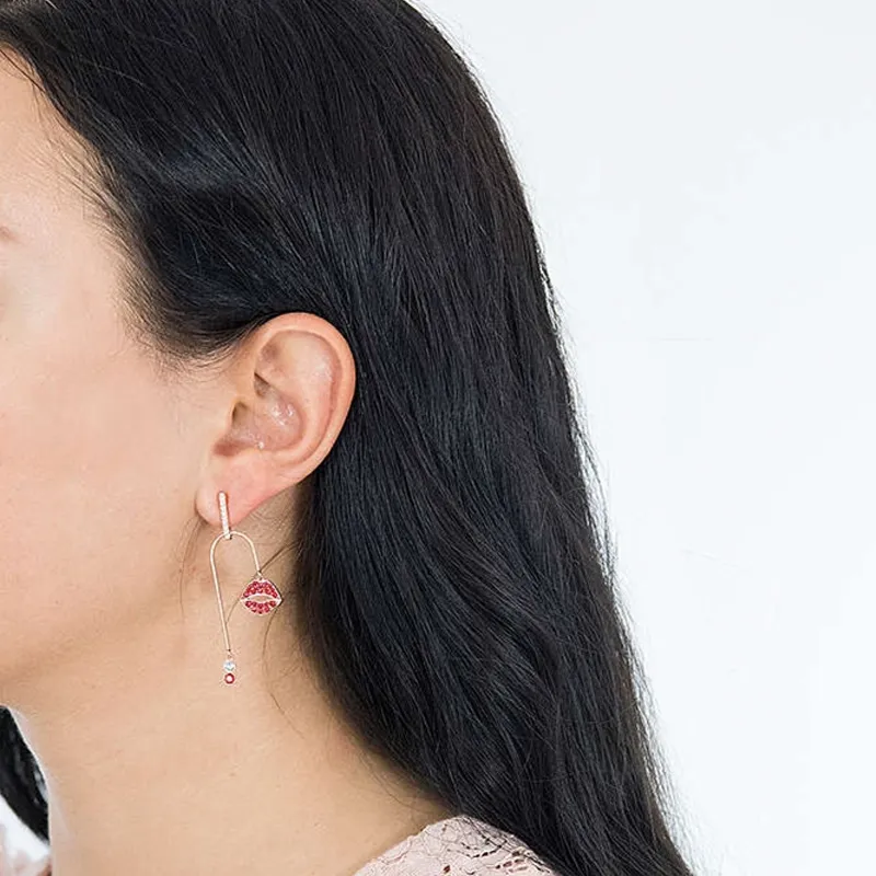 Swarovski MINE Earrings Women's Red-2