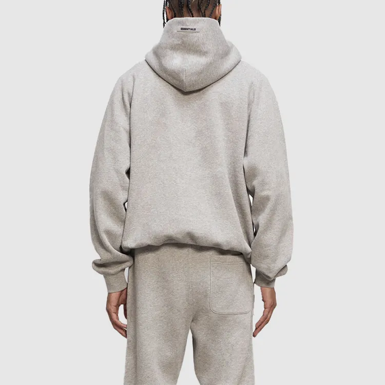 Fear Of God Essentials 3D Silicon Applique Pullover Hoodie Oatmeal Heather-2