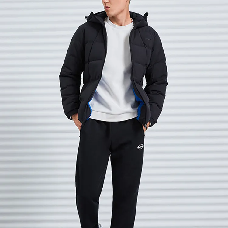 LiNing Down Jacket Men's New Standard Black-2