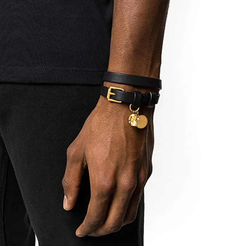 Alexander McQueen Double wrap Skull charm Bracelet-1