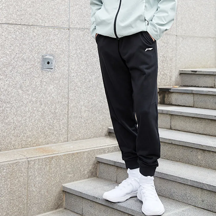 LiNing Knitted Sports Pants Men's New Standard Black-2