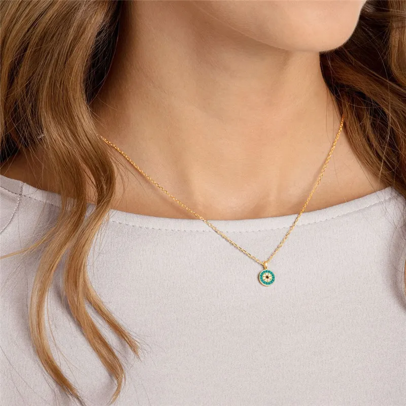 Swarovski LUCKILY Necklaces Women's Green Gold-2