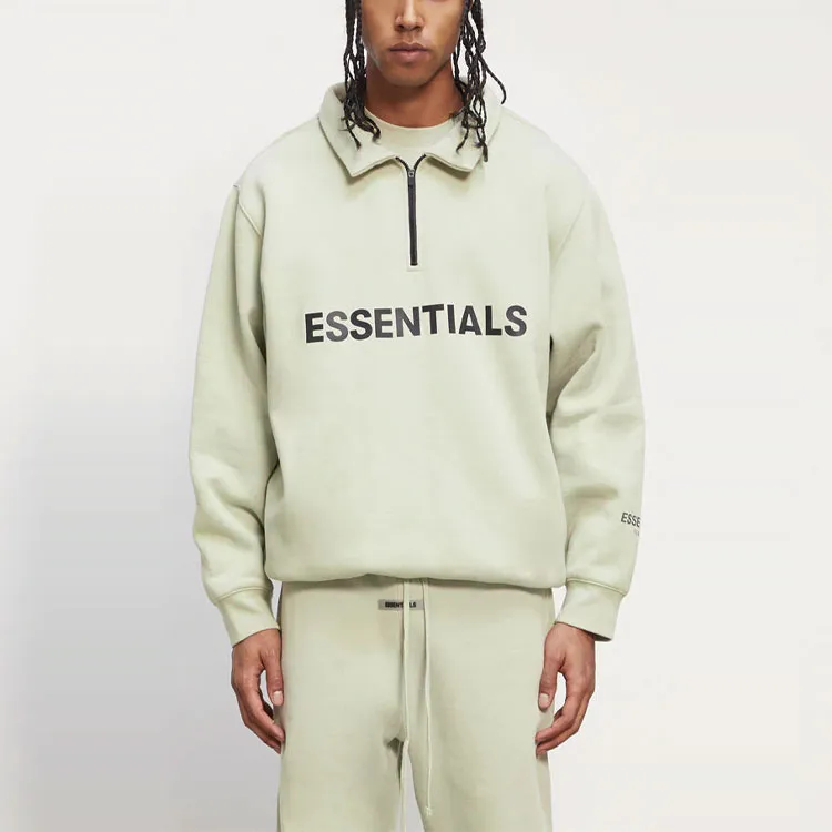 Fear Of God Essentials Sweatshirt Unisex Gray Green-1