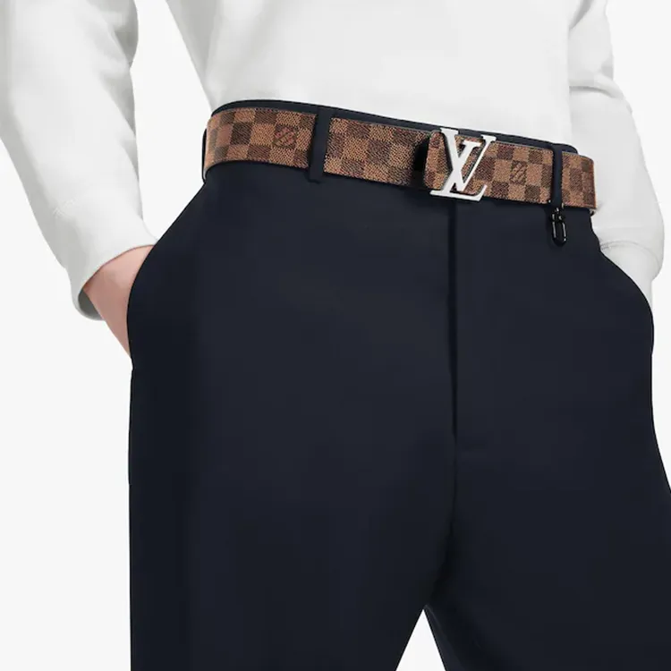 LOUIS VUITTON Initiales Reversible Belt Damier Ebene 40MM-3