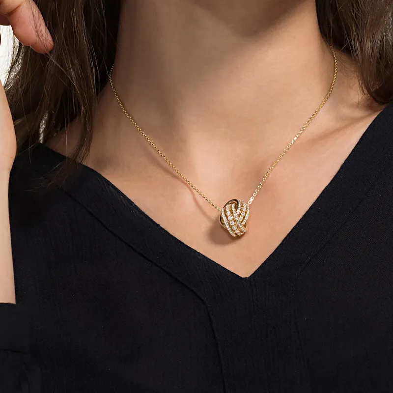 Swarovski Crystal Necklaces Women's Gold Plated-3