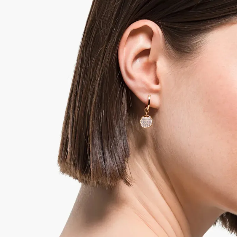 Swarovski Ginger Crystal Earrings Women's White/Rose Gold-5