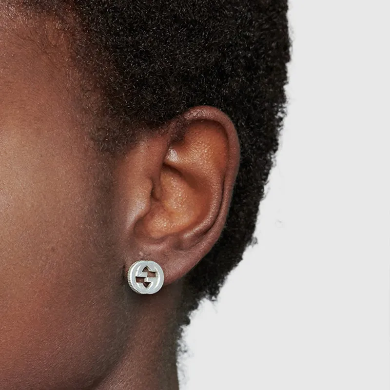 GUCCI 925 Sterling Silver Earrings Women's Silver-2