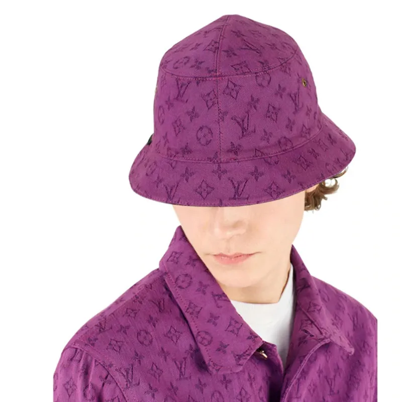 LOUIS VUITTON MONOGRAM DENIM Bucket Hats Unisex-2