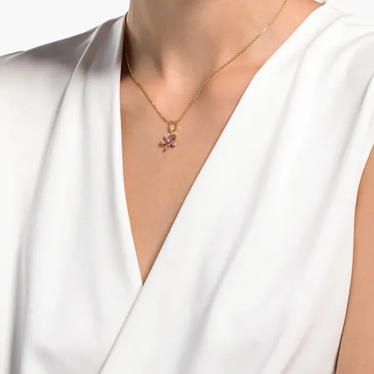 Swarovski Tropical Necklaces Women's Pink-3