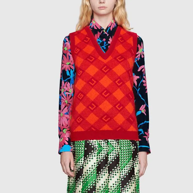 GUCCI Vests Women's Orange Red-1