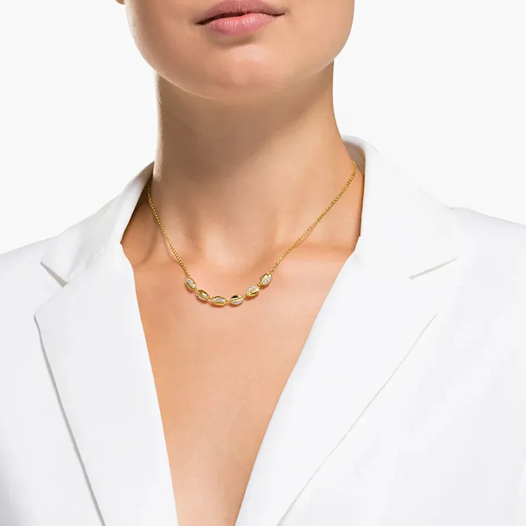 Swarovski Shell Necklaces Women's Gold-5
