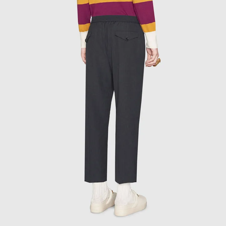 GUCCI Knitted Sweatpants Men Dark Gray-2