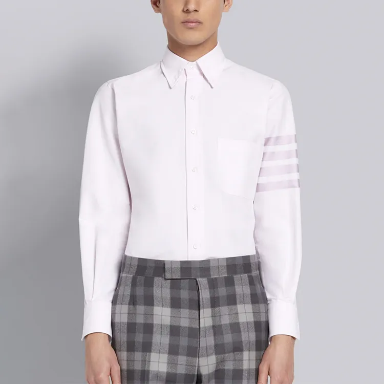 THOM BROWNE Satin Weave 4 Bar Shirt-3