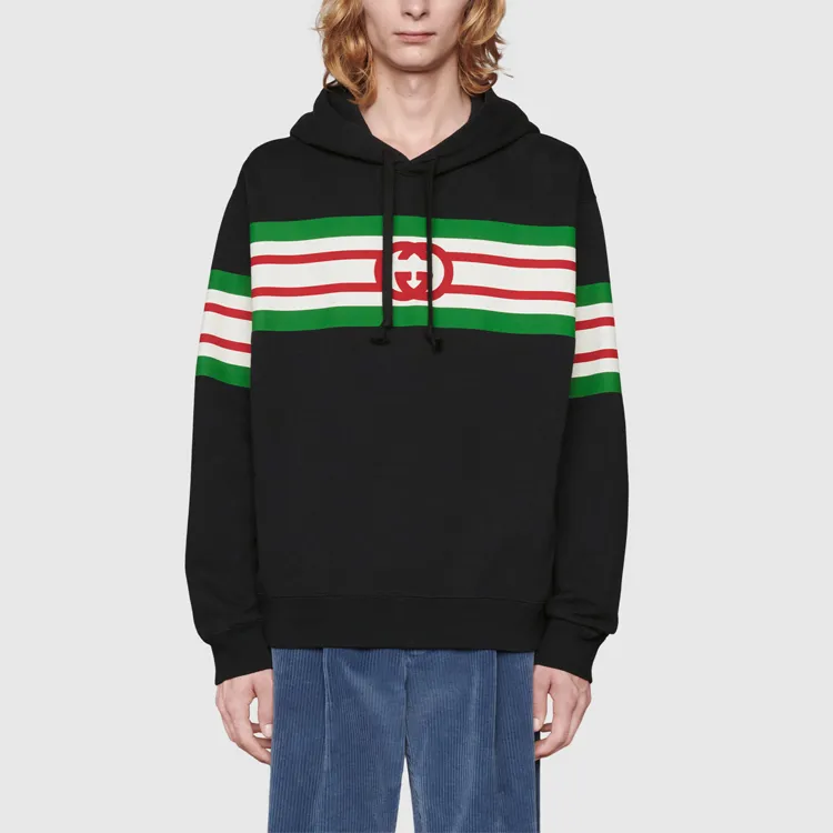 GUCCI Interlocking G Print Hoodie-4