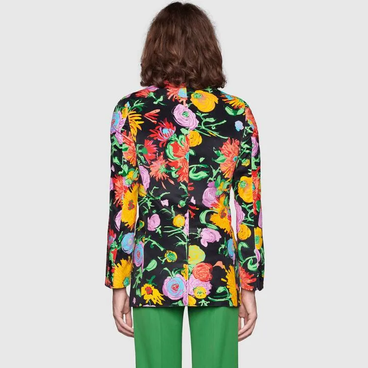 GUCCI X Ken Scott Floral Velvet Blazer-2