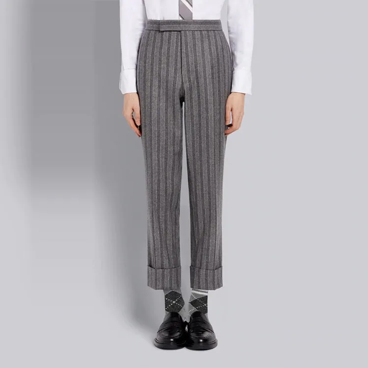 THOM BROWNE Casual Pants Men Gray-3