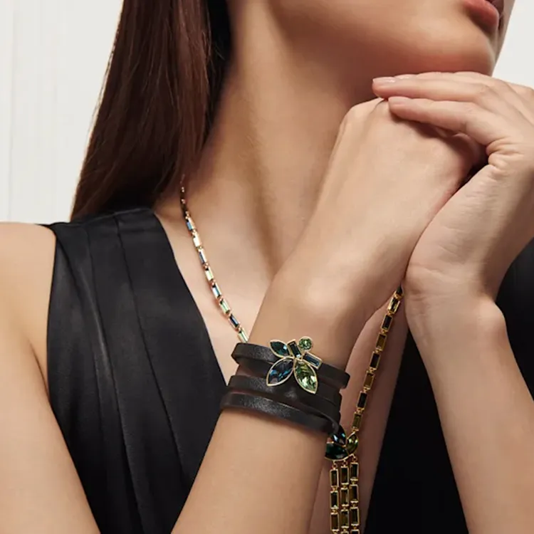 Swarovski Wristbands Unisex Black-3