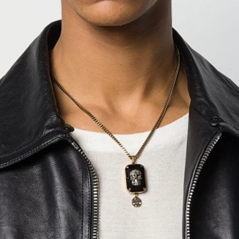 Alexander McQueen Necklaces Men Black-2