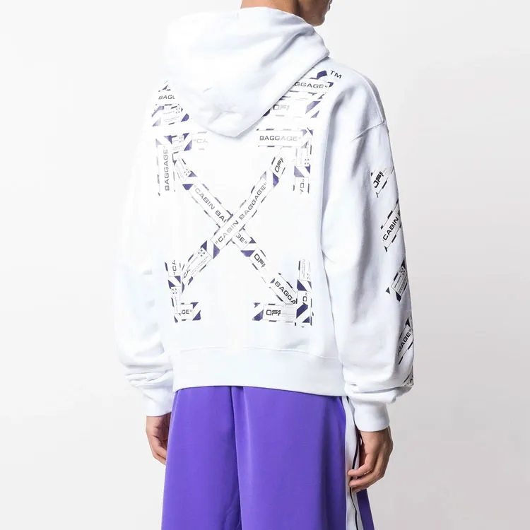 OFF WHITE Airport Tape Arrows Diag Hoodie-1