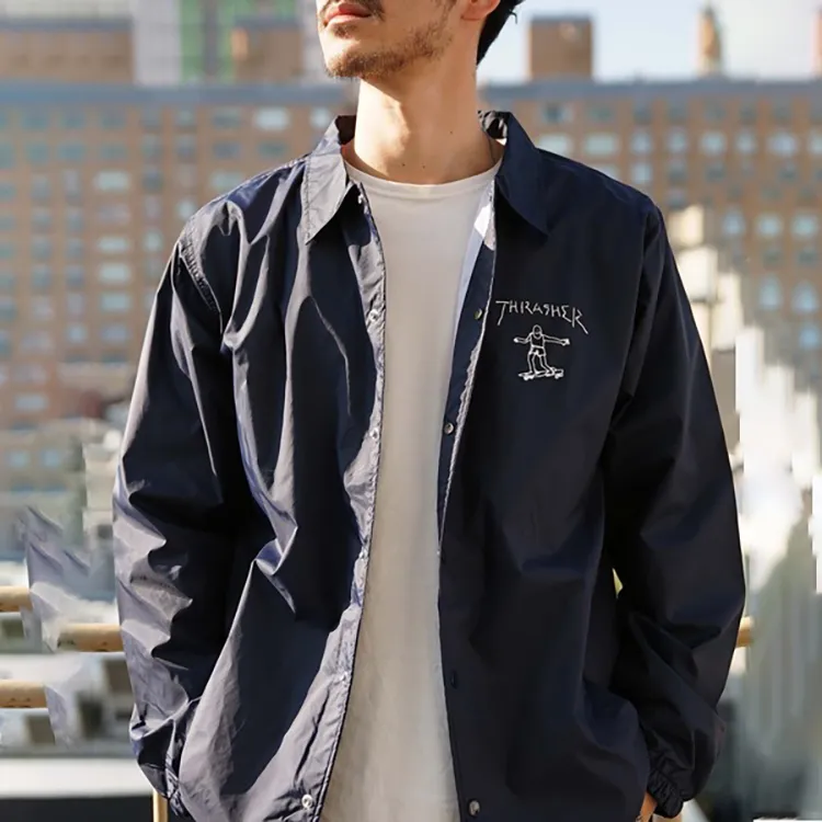 Thrasher Jacket Unisex Navy Blue-2