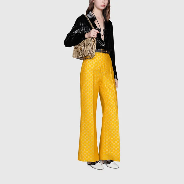 GUCCI Casual Pants Women's Yellow-3