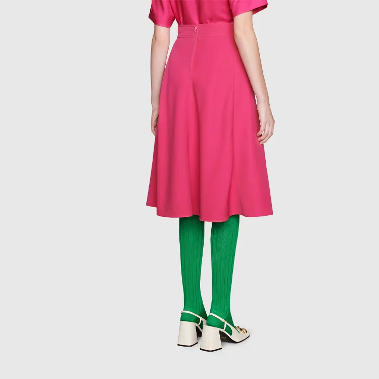 GUCCI Epilogue Series FW20 Casual Long Skirt Women's Dark Pink-3