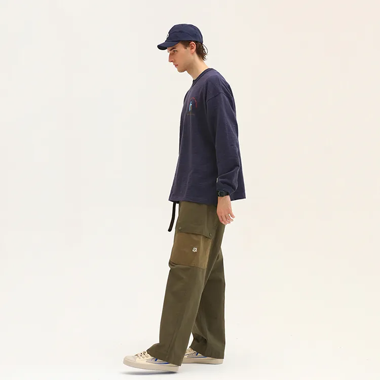 DAKYAM Straight Casual Pants Unisex Jungle Color-3