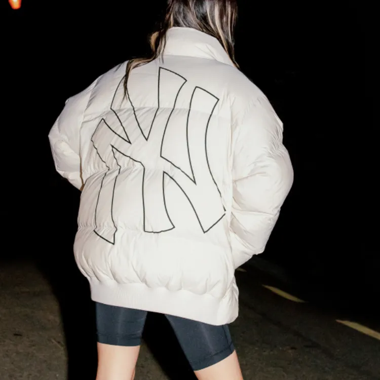 MLB Down Jacket Winter, Cropped Unisex Ecru-3