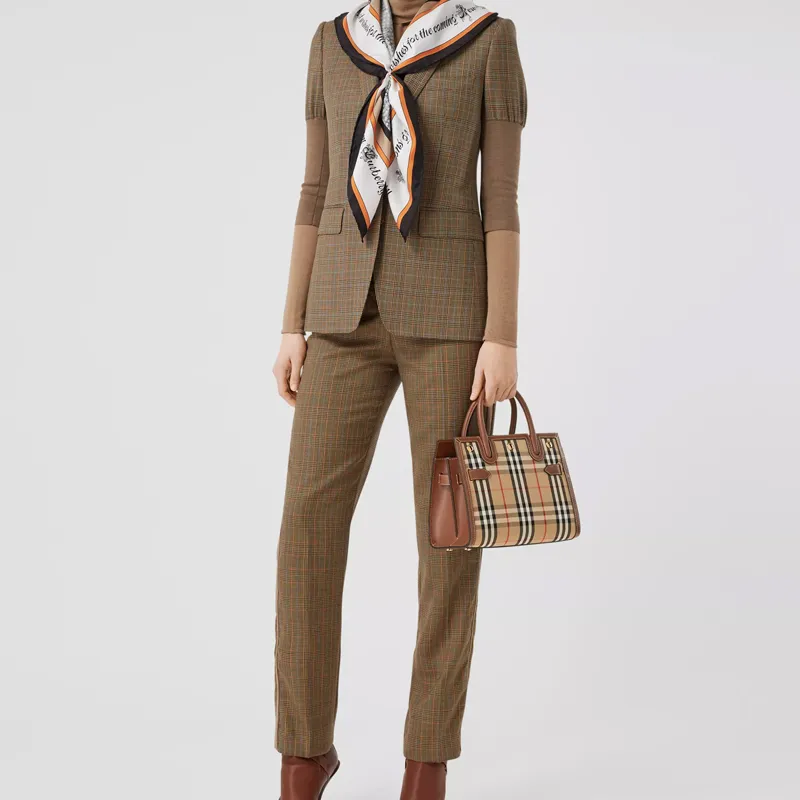Burberry Title Cotton Shoulder Bag, Crossbody Bag, Handbag Mini Women's Archive Beige-5