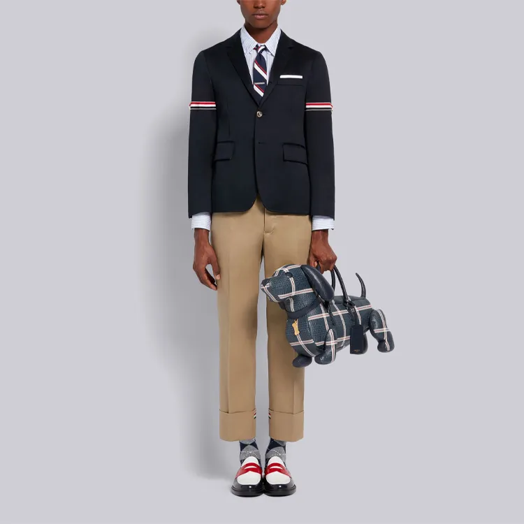 THOM BROWNE Pinstriped Curved Hem Shirt-2