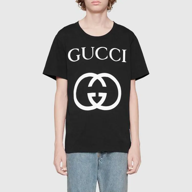 GUCCI Interlocking Gg Print T shirt-4
