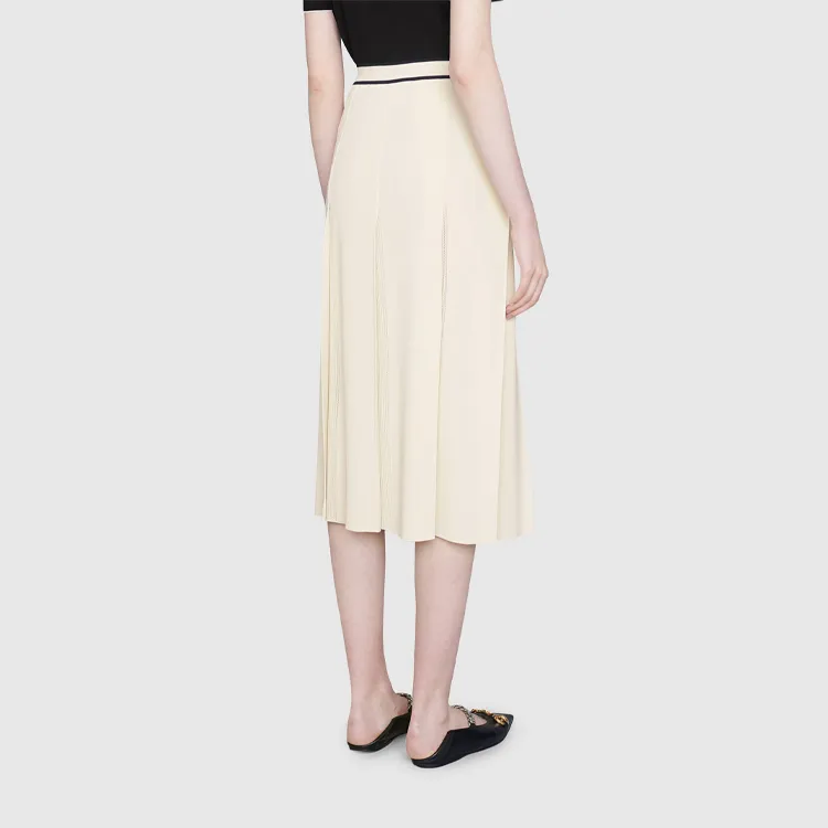 GUCCI Casual Long Skirt Women's Ivory White-3