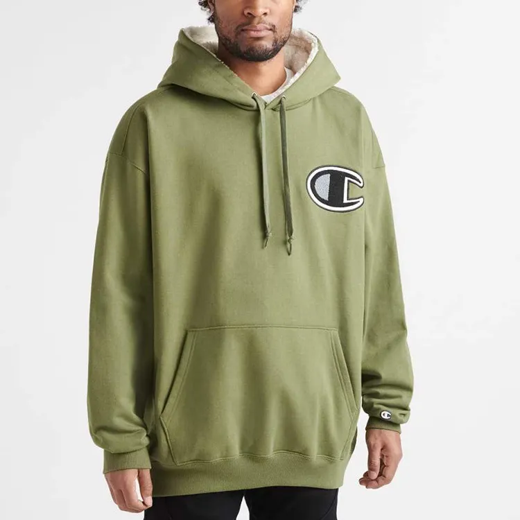 Champion Hooded Regular Sweatshirt US Version Men's Army Green-3