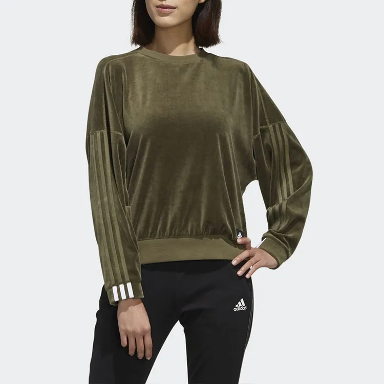 Adidas Sweatshirts Women's Khaki Brown-2